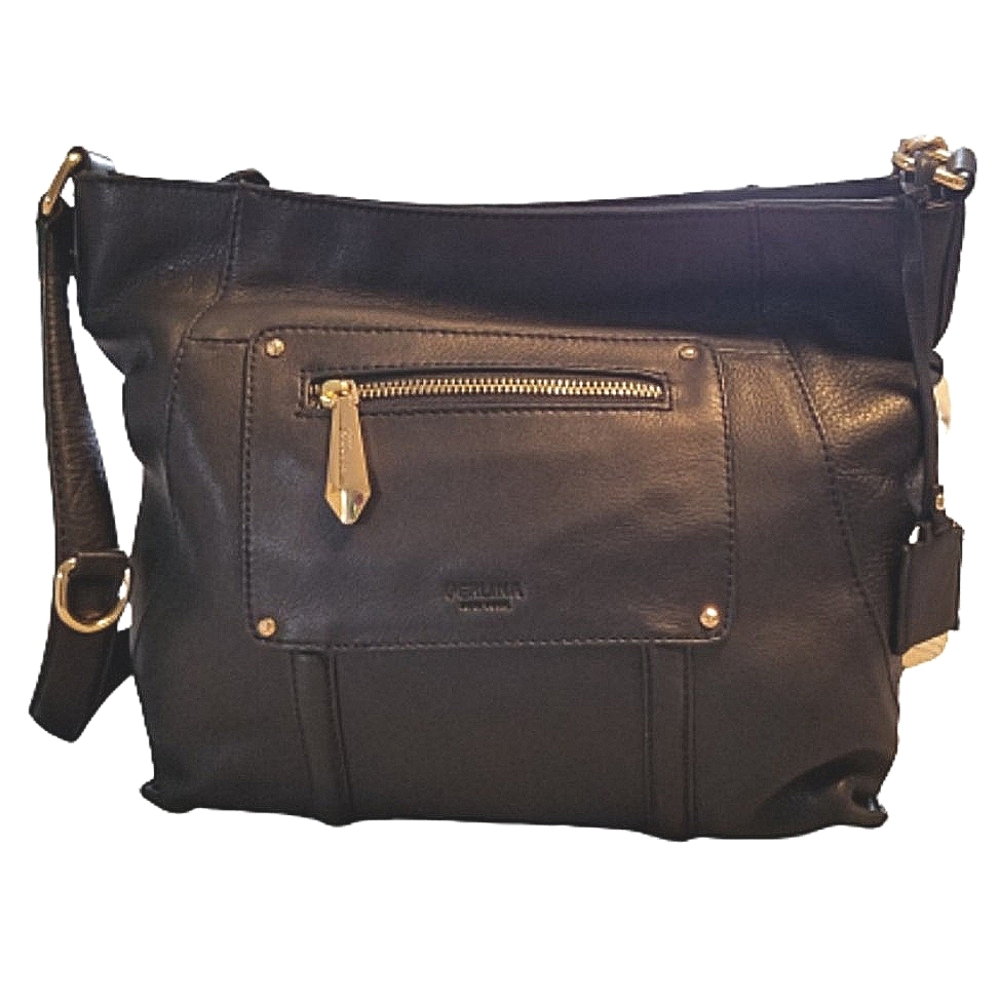 Perlina Black, Leather, Tote